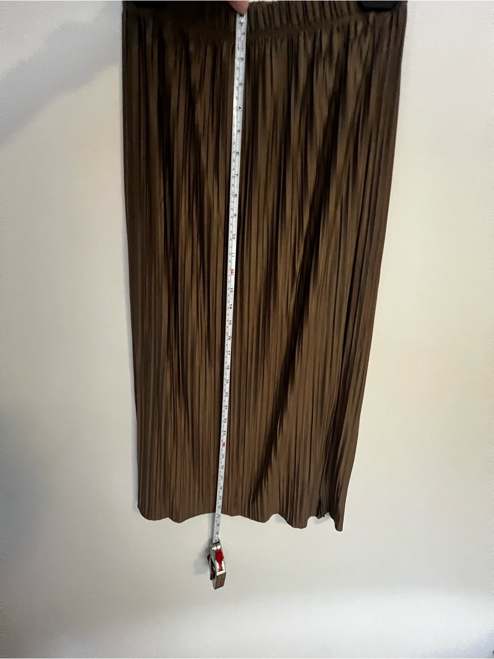 Zara Gold Pleated Maxi Skirt